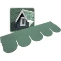 Biberschwanz Dachschindeln, Rund 1m X 32cm, 20 Stück, Bitumenschindeln Für Gartenhaus, Carport - Grün - Daprona