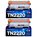 Uniwork TN2220 TN-2220 TN 2220 für Toner Brother MFC 7360N HL-2130 DCP-7055 DCP-7055W HL-2250DN MFC-7460DN FAX-2840 HL-2240 HL-2135W MFC-7860DW HL-2240D HL-2270DW (2 Schwarz)