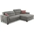 Ecksofa Double-One Mikrofaser Grau Hellgrau