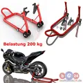 Motorradständer bis 200 kg – robust, mobil & einfach zu bedienen, rot NEU