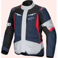 Alpinestars ST-1 wasserdichte Motorrad Textiljacke, schwarz-rot-blau, Größe 2XL für Männer