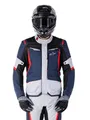 Alpinestars ST-1 wasserdichte Motorrad Textiljacke, schwarz/blau/rot, 2XL