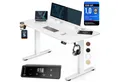 Casaria Schreibtisch Elektrisch höhenverstellbar Memory-Funktion Sitz-/Steherinnerung, Höhenverstellbar elektrisch mit Wireless Charger 120 / 140 / 160 cm