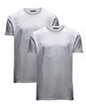 JACK & JONES Herren Rundhals T-Shirt Basic 12058529 2er Pack, Größe:S;Farbe:Optical White