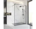 Walk In SCHULTE Trend 2.0 ExpressPlus 120 cm Profil schwarz matt Klarglas schmut