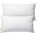 Gentle North Dekokissen 2er Set Kopfkissen - Kissen für Bett und als Dekokissen - Sofakissen, Zierkissen, Dekokissen, allergikerfreundlich weiß 40 cm x 80 cm