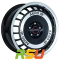 Ronal R50 Aero schwarz-frontkopiert 7.5x16" ET38 LK4 100 ML 68 Alufelgen 16 Zoll