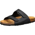 Lico Bioline Velcro Pantoletten in Übergrößen Schwarz 560290 große Herrenschuhe - Schwarz - 48