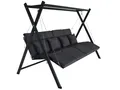 Gardissimo Hollywoodschaukel Gartenschaukel "Alicia 4" - inkl. Liegefunktion, bis 360 kg belastbar, 4-Sitzer, Liegefunktion, inkl. Auflagen und Zierkissen