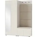 Jerpax Garderobe, Beige, Holzwerkstoff, 140x189x40 cm, Garderobe, Garderoben-Sets & Serien, Garderoben-Sets
