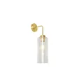 Qazqa Art Deco Wandleuchte, Wandlampe - Laura - gold, Rund, max. 40W, Geeignet für LED, 12cm, Ideal als Flur und Wohnzimmerlampe