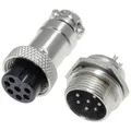 Pollin 453556 Rundsteckverbinder Buchse, Einbau, Stecker Gesamtpolzahl: 7 1 Set