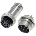 Pollin 453556 Rundsteckverbinder Buchse, Einbau, Stecker Gesamtpolzahl: 7   1...