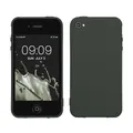 kwmobile Hülle kompatibel mit Apple iPhone 4 / 4S Hülle - weiches TPU Silikon Case - Cover geeignet für kabelloses Laden - Moosgrün