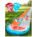 Wasserrutsche 22,5ft mit 2 Boards Sprinkler Gartenspielzeug Wasser Rutsche