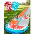 22,5ft/685,8cm Wasserrutsche mit 2 aufblasbaren Boards, doppelte Rasen-Wasser...