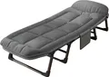 Klappbett Irmchen, Gästebett, 66x190 cm, 150 kg, verstellbares Kopfteil, gepolstert, platzsparend