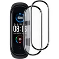 2X 3D Schutzglas für Xiaomi Mi Band 5 / 6 Panzerfolie Display Full Curved 9H - Schwarz