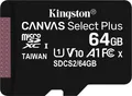 Speicherkarte Kingston Micro SDXC 64GB Canvas Select Plus UHS-I U1 + SD Adapter