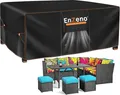 Enzeno Gartenmöbel Abdeckung 242x182x100cm Wasserdicht 420D Oxford Gewebe