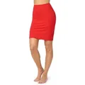 Merry Style Unterrock Damen kurz MS10-204 (1-tlg) aus Viskose rot 3XL