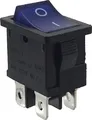 Einbau Wippschalter, Blau 19 x 13 mm, 6 A, 250 V 4Pins, blau LED beleuchtet