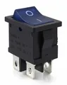 Einbau Wippschalter, Blau 19 x 13 mm, 6 A, 250 V~ 4Pins, blau LED beleuchtet