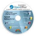 Open Office Spezial-Edition fr Windows 10-8-7-Vista-XP | PC-Software mit 15.000 Vorlagen, 1.000 Schriften und PDF Handbuch | Alternative zu Microsoft Office | Kompatibel mit Word, Excel und PowerPoint