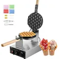 VEVOR kommerzieller Bubble-Waffelmaker Eierpfannkuchenmaschine 1400 W, Waffel Maker aus Edelstahl mit antihaftbeschichteter Backfläche, Temperatur... - Silber