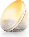 PHILIPS SmartSleep Wake-up Light – Nachttischlampe und Wecker mit USB, Farbige Sonnenaufgangssimulation, 20 Helligkeitseinstellungen, 7 natürliche Wecktöne, Mitternacht-Lichtfunktion, Modell HF3532-01