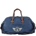 Greenburry Reisetasche Sporttasche Canvas Weekender 65 cm Vintage Aviator blau