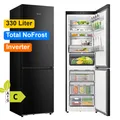 Hisense RB3K330SAFC Freistehende Kühl-Gefrierkombination NoFrost schwarz leise