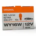 10 OSRAM ORIGINAL WY16W Signallampe Glasquetschsockel W2.1x9.5d 12V 16W Blinker