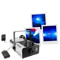 BOOMTONE Machine à fumée F3000 DMX, idéale pour mariage, soirées à thèmes, discothèque, fournie avec deux télécommandes 1 filaire et 1 sans fil, facile à transporter