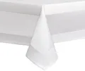 DecoHomeTextil Heimtextilmanufaktur Tischdecke 100% Baumwolle Damast Gastro Edition Weiß Feinste Vollzwirn Qualität