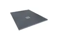 Aquabad® Duschrinne Mineralguss Duschtasse Deluxe Classic in Anthrazit, 90 x 120 cm
