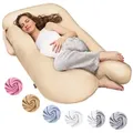 Smoothy Stillkissen SMOOTHY Vollkörper Schwangerschaftskissen – U-förmiges Stillkissen, Baby-Kissen & Stillkissen in U-Form beige 150 cm