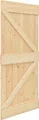 vidaXL Schiebetür mit Beschlag 80x210 cm Kiefer Massivholz