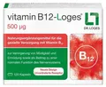 Vitamin B12-Loges 500 µg Kapseln zur Verringerung von Müdigkeit & trägt zu einer normalen Funktion des Nervensystems bei, 120 St. Kapseln