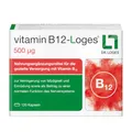 vitamin B12-Loges® 500 ug - 120 Kapseln - Hochdosiertes Hydroxo-Cobalamin - Zum Diätmanagement bei gestörter Vitamin B12-Aufnahme - mit Depot-Effekt - ohne Titandioxid