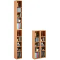 CARO-Möbel Cd/Dvd-, Buche, Holzwerkstoff, Mode, 20x186x17 cm, Wohnzimmer, Regale, CD & DVD-Regale