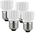 Lunartec Leuchtmittel Adapter: 4er-Pack Lampensockel-Adapter von E27 auf GU10 (Fassungsadapter, Lampen-Sockel, Glühbirne)