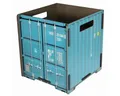 WERKHAUS® Papierkorb Werkhaus - Papierkorb Container Türkis CO1033 Mülleimer Abfalleimer