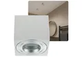 Sweet LED Aufbauleuchte 4er Set flach & eckig IP44 Deckenspots für Küche & Bad, ohne Leuchtmittel, LED Aufbaustrahler, spritzwassergeschützt