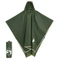 Vidaxx Regenponcho mit Kapuze 2-in-1-Design 223x145 cm grün