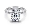 Lisandra Scott Silberring Luxuriöser Baguette 925 Sterling Silber Ring mit Steinen Profischliff, Luxus in Perfektion – Funkelnd. Edel & Unvergesslich