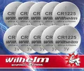 10 x CR1225 CR 1225 WILHELM Lithium Knopfzelle 3V 52 mAh ø12 x 2,5 mm Batterie DL1225