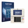 3x Savvies Schutzglas für Nintendo New 3DS Panzer Folie Glas klar