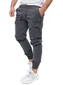 PITTMAN Darius - Baumwoll Herrenhose - Graue Herren Cargo Hosen - Männer Cargohosen Slim Fit, Grau (Tornado 183907), W28/L30