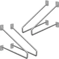 Ml-Design Regalhalterung, Silber, Metall, 2.3x18x26.5 cm, Wohnzimmer, Regale, Wandregale